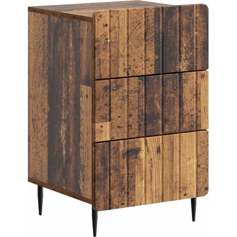 Nachttisch mit Schubladen Altholz 43 x 41 x 68 cm Holzwerkstoff vidaXL