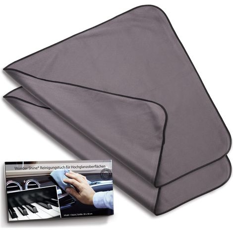 Chiffon pour meubles laqués chiffon brillant Ultra fin Pour surfaces brillantes dans la cuisine l'appartement Pour meubles sensibles brillants et vernis 2 pièces, 30 x 30 cm (1/5)