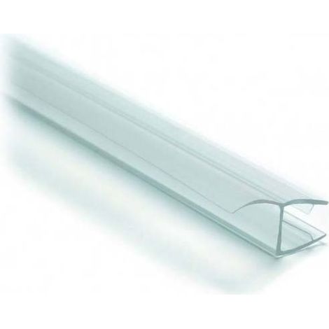 Joint d'étanchéité à lèvre déportée translucide – Longueur 2000 mm – Pour verre 6 à 8 mm – PVC pour cabines de douche – Adler
