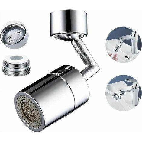 720° Swivel Faucet Aerator, Anti-Splash Filter Faucet Aerator, Adjustable Zinc Alloy Water-Saving Faucet, Nozzle Adapter for Faucets with M22/M24 Thread (1/5)