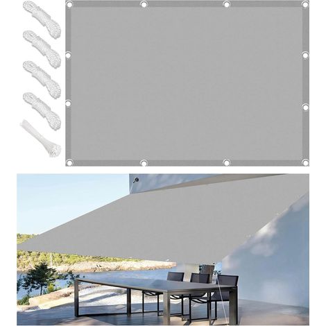 Vela de sombra rectangular impermeable de 2x2 m, lona de sombra para jardín y balcón con protección UV. (1/5)