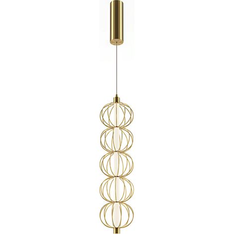 Suspension design LED avec sphères en métal doré EDEN (1/4)
