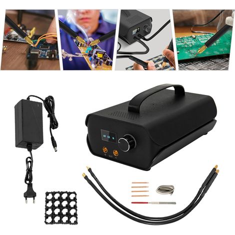 Saldatrice a punti portatile fai da te con indicatore del condensatore Farad, adatta per batterie, batterie cilindriche e batterie NiMH/CdNi