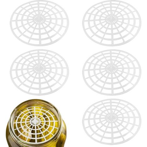 Pesas de fermentación, 5 piezas de rejilla de fermentación de plástico, 12 cm recortable, Pesas de fermentación, fermentación sin pesas (1/5)
