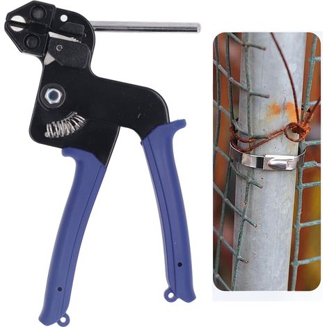 Ensemble d'outils de ligature de câbles en acier robuste avec pinces à câbles en acier inoxydable, adapté aux sangles en acier jusqu'à 12 mm de large et 0,4 mm d'épaisseur. (1/5)