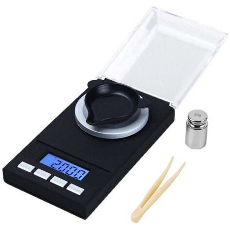 Precision Milligram Scale 50g x 0.001g, Jewelry Scale with LED Display Scale, Multifunction Electronic Scale, Kitchen Scale, Pocket Scale with Calibration Weight (1/4)