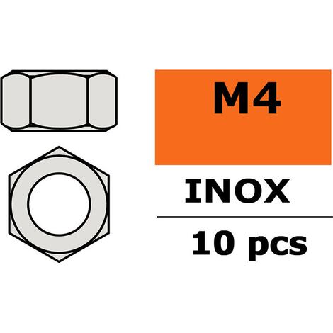 Revtec - Hexagon Nut - M4 - Inox - 10 pcs