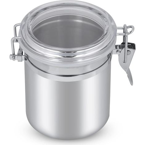 1450ml Boîte à Café Hermétique, Boîte à café hermétique en acier inoxydable,boite a cafe,boite a cafe hermetique,Boîte de Rangement en Acier Inoxydable (1/5)
