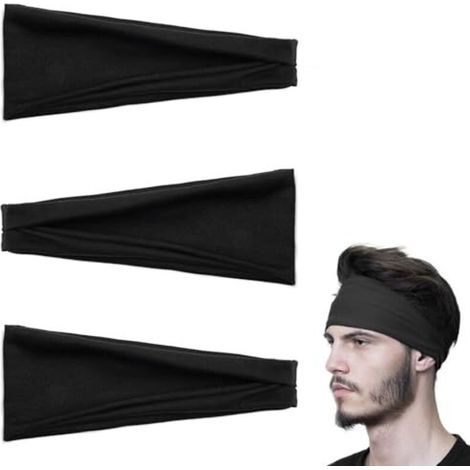 Women's Headbands, 3 pcs Sporty Elastic Hair Bands, Non-Slip Hair Bands, Women's Headbands for Daily Wear, Workout, Yoga, Running (1/5)