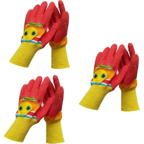 Lot De 3 Paires De Jardinage Léger Pour Enfants De 3 À 5 Pour L'apprentissage À La Maison À L'école Facile À Nettoyer Motif Aléatoire (1/5)