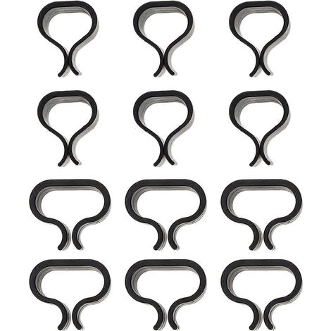 Lot de 12 clips noirs en rotin pour fixer les canapés d'extérieur (1/5)