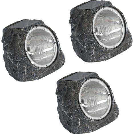 Lampe solaire led 135mm eglo 48505 warm white grey rocks