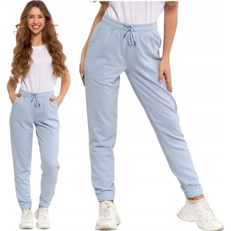 Pantalon de survêtement pour femme avec poches et cordon de serrage, modèle classique Moraj XXL bleu (1/5)
