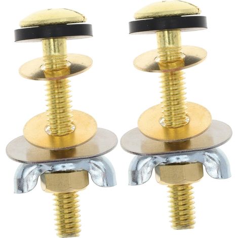Lot de 2 Boulons de Fixation Inox pour Siège de Toilette (1/5)