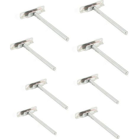 Fixation étagères murale invisible 8 pièces – Support en fer solide 8mm – Nickel galvanisé pour haute résistance – Pour cuisines et bureaux (1/5)
