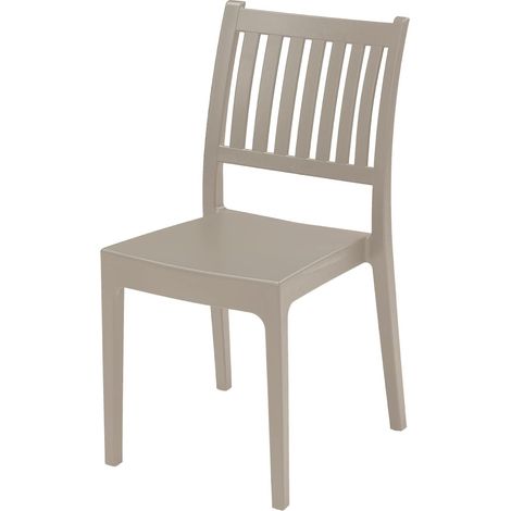 Sedia Minerva Tortora Impilabile Polipropilene Interno Esterno 52x46x82