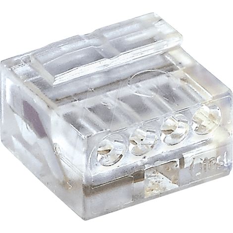 Connettore rapido micro 4x 0,6-0,8 mm2 trasparente 243-144 /confezione da 100 pezzi/