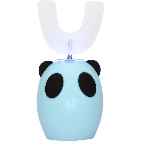Brosse à dents électrique enfant en U, nettoyage sonique intelligent, hygiène bucco-dentaire, bleu, 8-15 ans, outil de soin dentaire, brosse douce pour adolescents. (1/5)