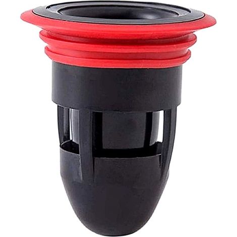 Filtre anti-odeur eaux usées, siphon de sol, siphon d'évier, collecteur de cheveux, Ø45 mm, noir (1/5)