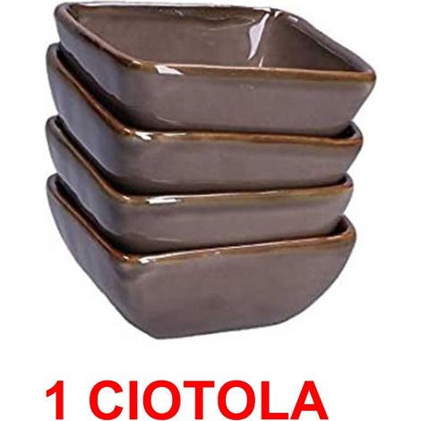 CIOTOLA QUADRATA 8CM GRIGIO/TORTORA LINEA CONCERTO