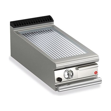 Plancha à gaz - Plaque rainurée 17,3 dm² - P 700 - Chromée - Baron