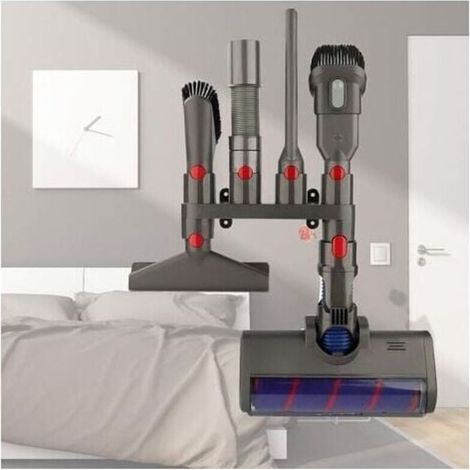 Support Mural Accessoires Porte-Accessoires pour Dyson,Organisateur d'accessoires pour l'aspirateur Dyson V15 V12 V11 V10 V8 V7, Compatible avec Toutes Les pièces, y Compris la tête de Brosse motorisé (1/4)