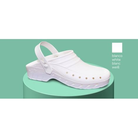Zueco sanitario de material polimérico antibacteriano SBS monocasco DIAN 02-S 48 Blanco (1/2)