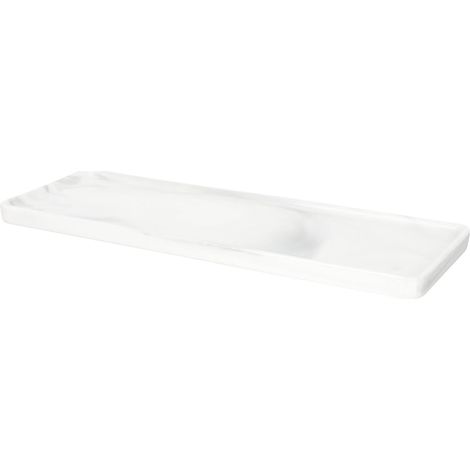 Plateau de salle bain OUNONA en céramique facile à nettoyer , avec surface aspect marbre , idéal pou (1/5)