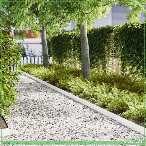 Bordure de pelouse - ABI - 30 pcs - Acier laminé à froid - 100 x 0,05 x 15 cm - Blanc (1/5)