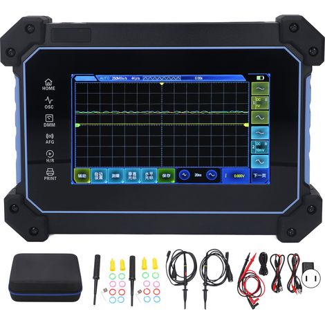 Oscilloscope 4 Canaux Multimètre Écran Tactile Complet Multifonction AC100-240V Prise US (1/5)