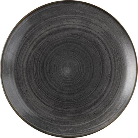 Assiettes rondes Stonecast Raw Evolve Black 286mm (Lot de 12) - CHURCHILL (1/2)