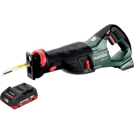 Scie sabre sans fil Metabo SSEP 18 LT 18 V 32 mm + 1 batterie LiHD 4,0 Ah - sans chargeur