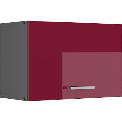 Pensile da cucina R-Line, Rosso bordeaux lucido, 60 cm Piatto, Vicco