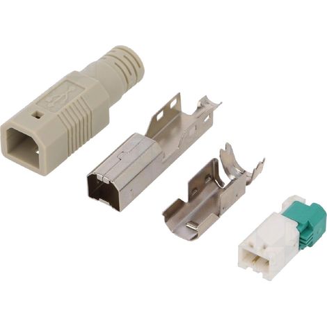 Prise USB B male - gris