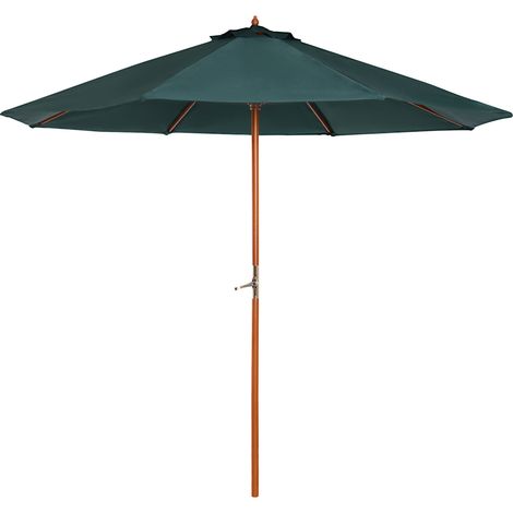 Sombrilla de jardín de madera 2,7 m verde oscuro HOMVRA (1/5)