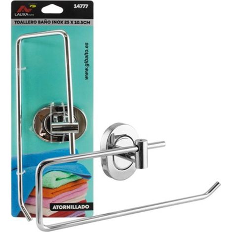 Toallero Baño Acero Inoxidable Lauxa Home 25x10.5cm Cromado