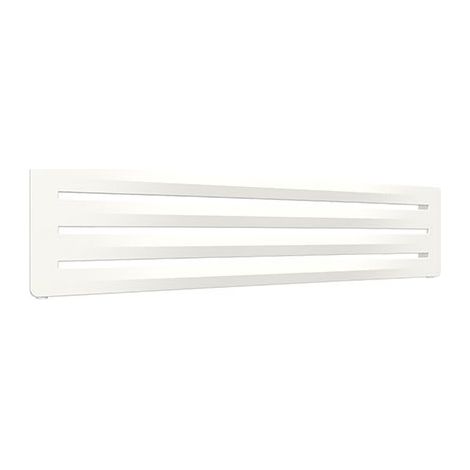 Horizontaler Heizungsbetrieb Handtuchheizkörper - Weiß - Höhe 410mm Breite 1500mm - Watt - AER410/1500HSXB