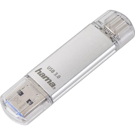 Hama 256GB USB-C 3.0/3.1 Speicherstick, 70MB/s, Silber