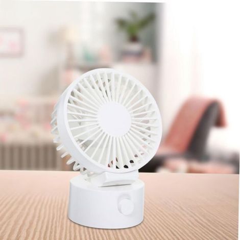 1pièce Petit Ventilateur De Bureau Usb Portable Ventilateur De Table Compact Avec Fonction Oscillante Pour Intérieur Et Extérieur (1/5)