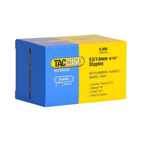 TACWISE 0452 AGRAFES 53 14 MM 5000 PIÈCES
