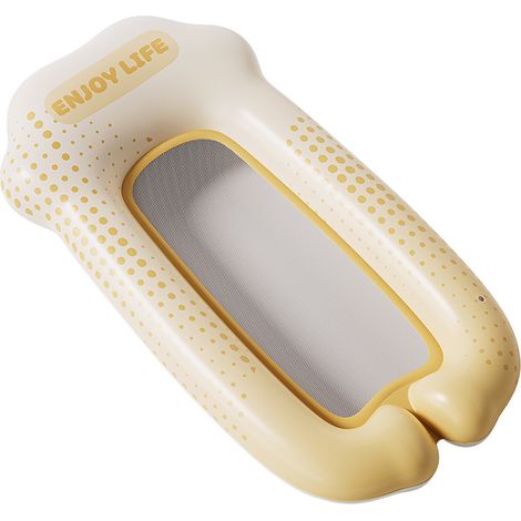 Mango Flottant Gonflable pour Piscine – Lit Flottant Tropical 147 x 73 cm, Canapé Gonflable Extérieur Été, Lit de Plage Portable pour Adultes et Enfants