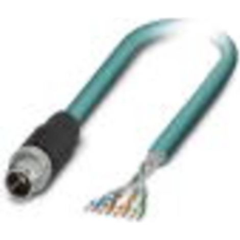 Câble Ethernet catégorie 6a Blindé Phoenix Contact, Bleu, 1m Avec connecteur Droit ( Prix pour 1 ) (1/2)