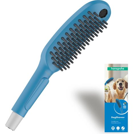 Hansgrohe 26640540 Dogshower Doccetta per Cani 150 3 Tipi di Getto con Ugelli Massaggianti, Azzurro (1/5)