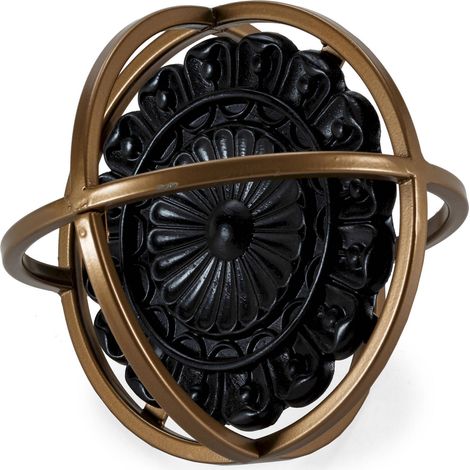 Sculpture décorative Doré/Noir épurée - Doré sophistiqué avec nuances noires