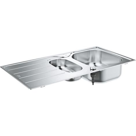 Grohe - Lavello K200 con scarico automatico, 97x50 cm, acciaio inox spazzolato 31564SD1 (1/5)