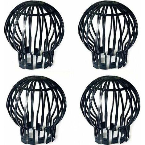Protections de gouttière en plastique (paquet de 4) - Empêchent les obstructions causées par les feuilles, la mousse, la boue, les débris, les balles et autres débris - Flexibles (1/4)