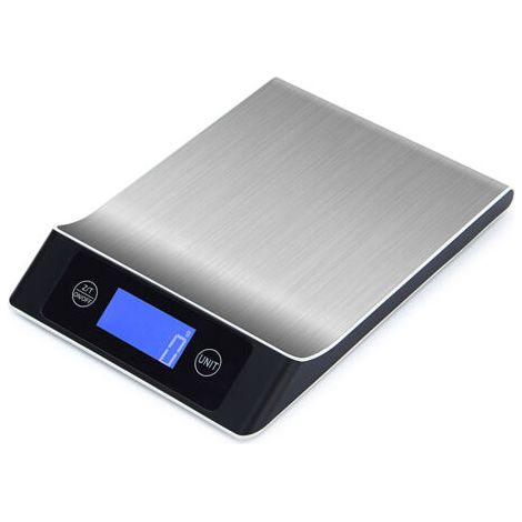 Balance de cuisine parlante pour les passionnés de cuisine, balance de cuisine en acier inoxydable avec mesure numérique du poids, balance alimentaire parlante de haute précision-AquaForge (1/5)