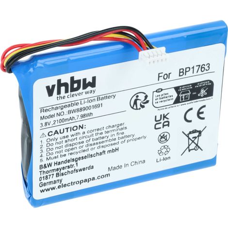 vhbw Battery Replacement for V-Tech BP1763 for Baby Monitor, Babyphone (2100mAh, 3.8 V, Li-ion)