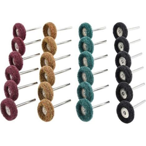 40 Pièces Kit Polissage Perceuse, Accessoires Polissage Abrasif de 25mm Outils Rotatifs, Grain 80/150/240/300, Accessoires de Polissage pour Bois Calcul Bijoux Plaque de Cadran (1/5)