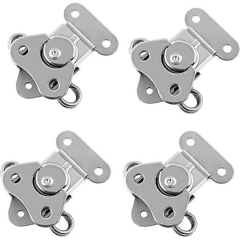 Loquets robustes, lot de 4, 5 cm x 3,8 cm, charges de travail élevées, anticorrosion, pour flight cases et caisses de rangement. (1/5)
